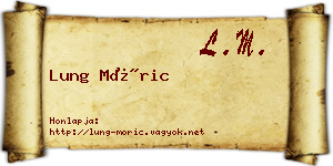 Lung Móric névjegykártya
